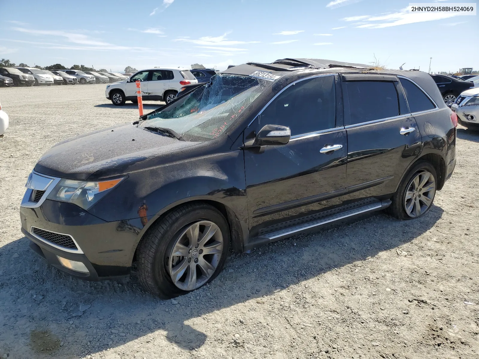 2011 Acura Mdx Advance VIN: 2HNYD2H58BH524069 Lot: 66213184