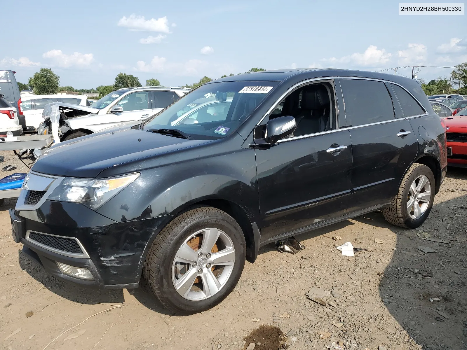 2011 Acura Mdx VIN: 2HNYD2H28BH500330 Lot: 67516944