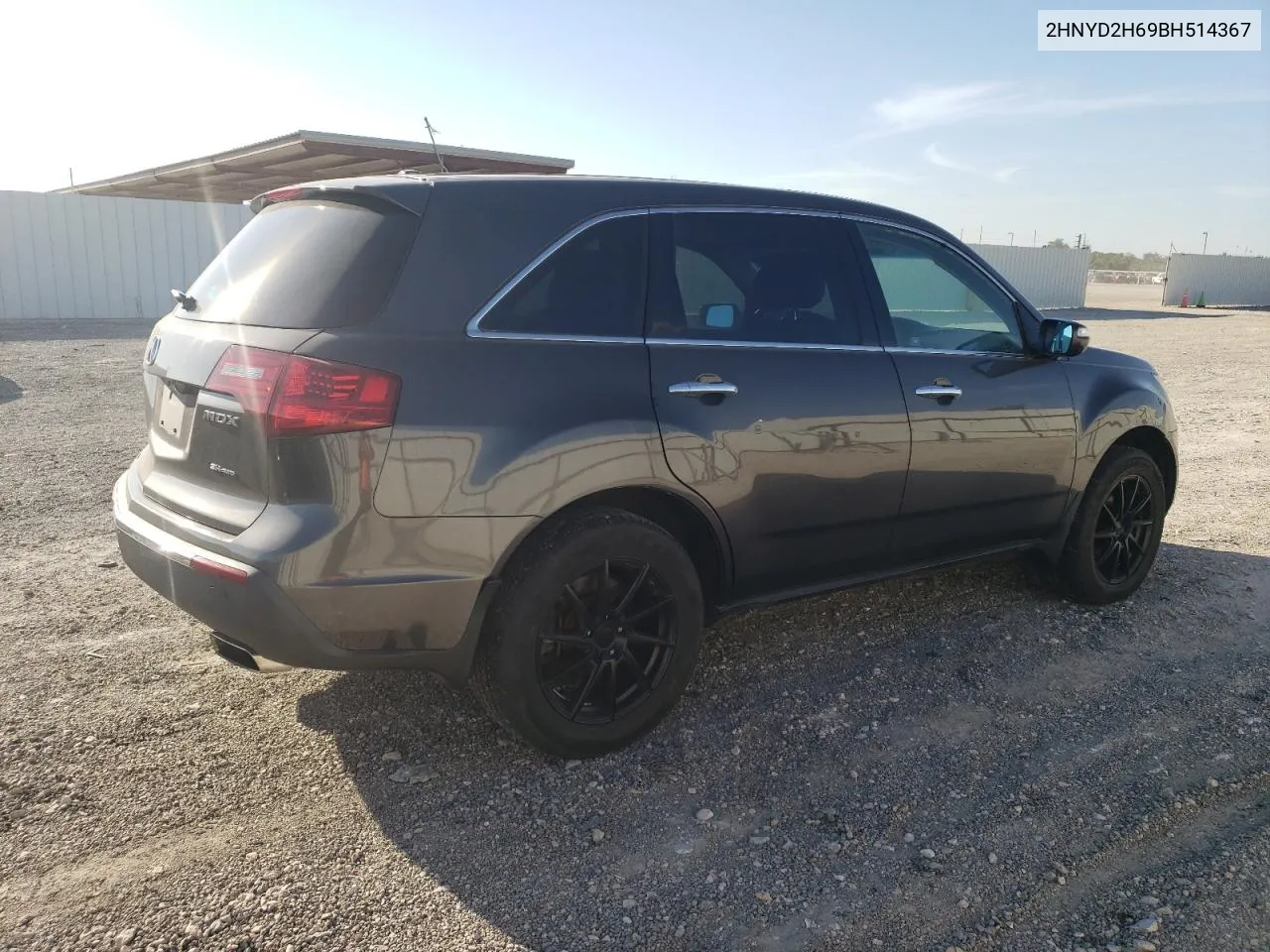 2011 Acura Mdx Technology VIN: 2HNYD2H69BH514367 Lot: 67749814