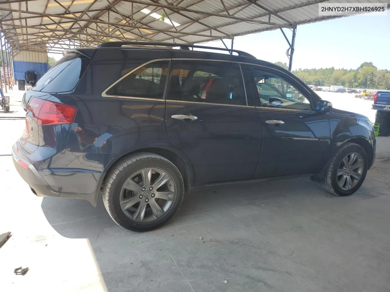 2011 Acura Mdx Advance VIN: 2HNYD2H7XBH526925 Lot: 68338034