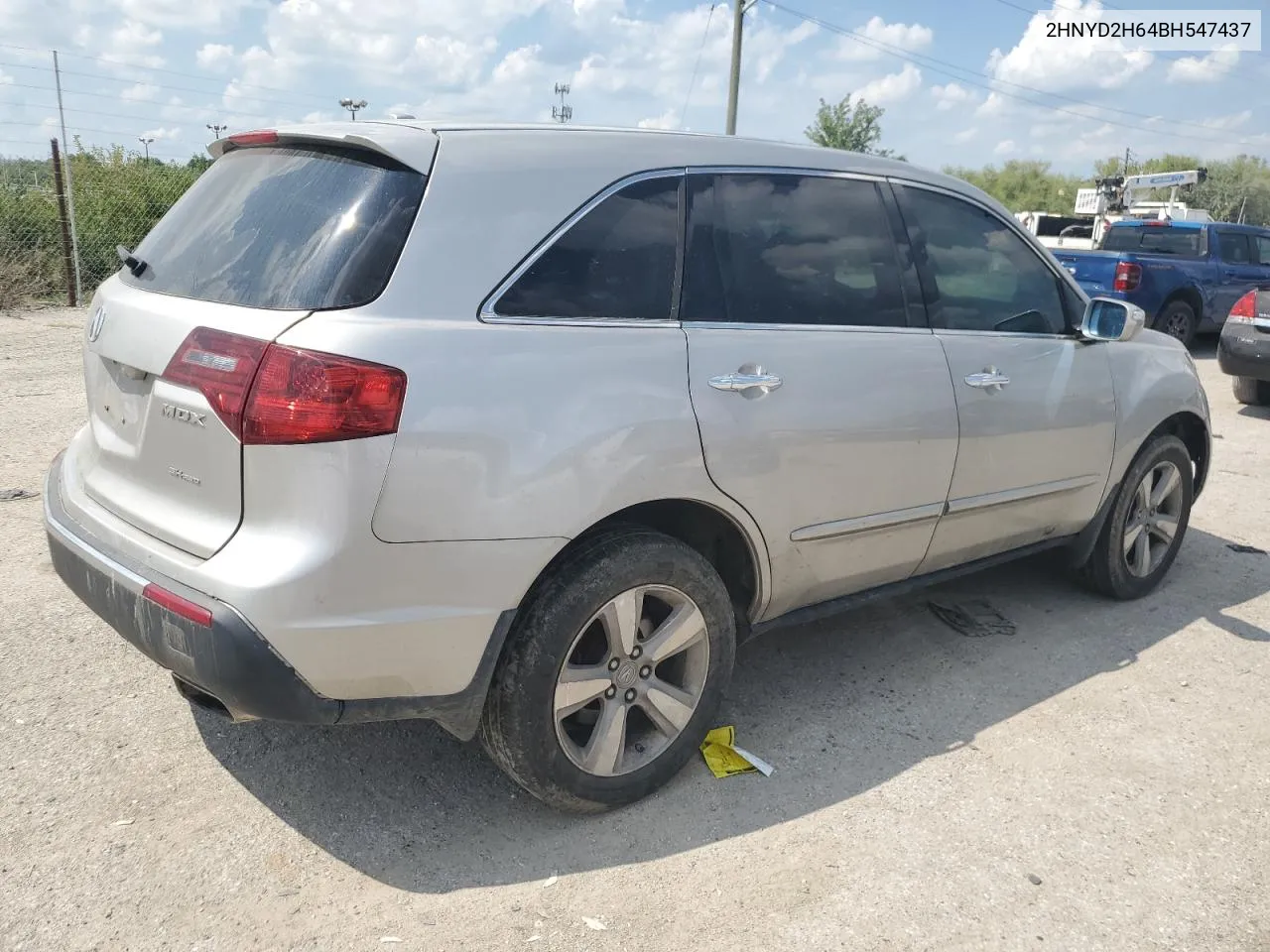 2011 Acura Mdx Technology VIN: 2HNYD2H64BH547437 Lot: 69477254