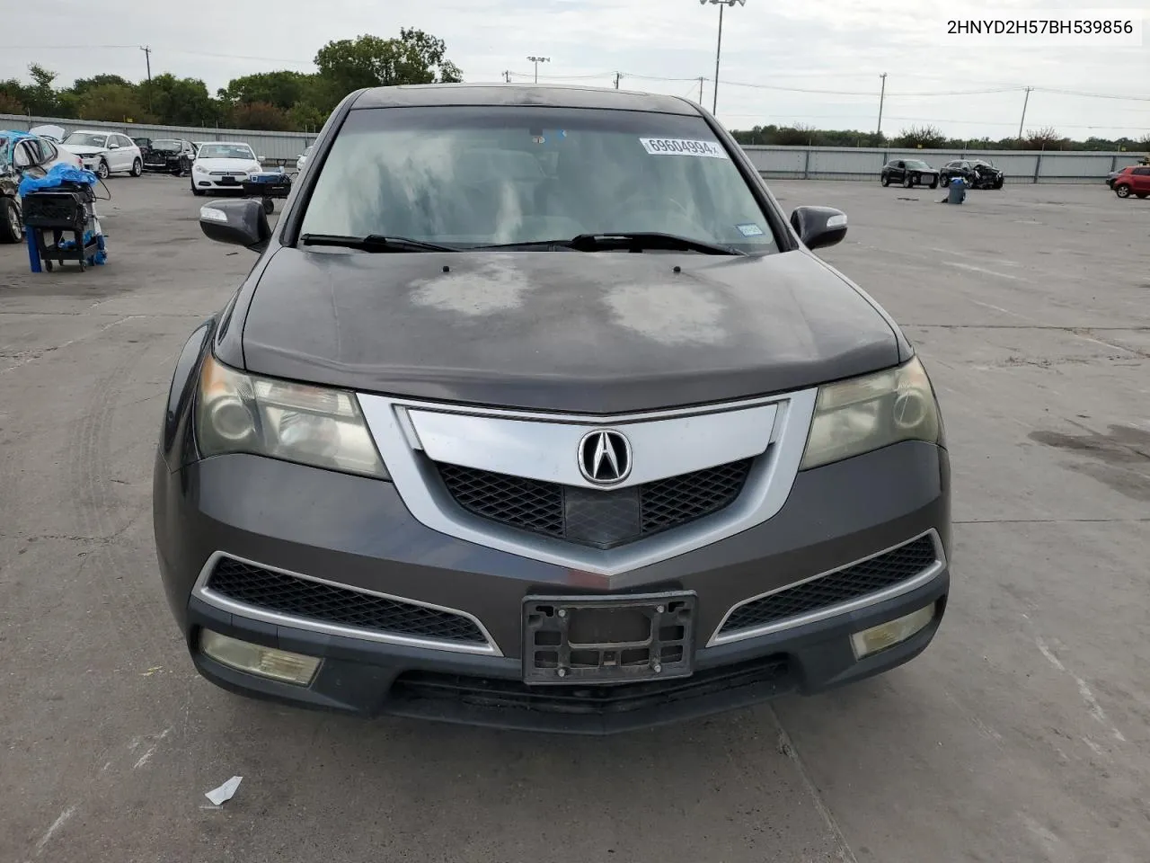 2011 Acura Mdx Advance VIN: 2HNYD2H57BH539856 Lot: 69604994