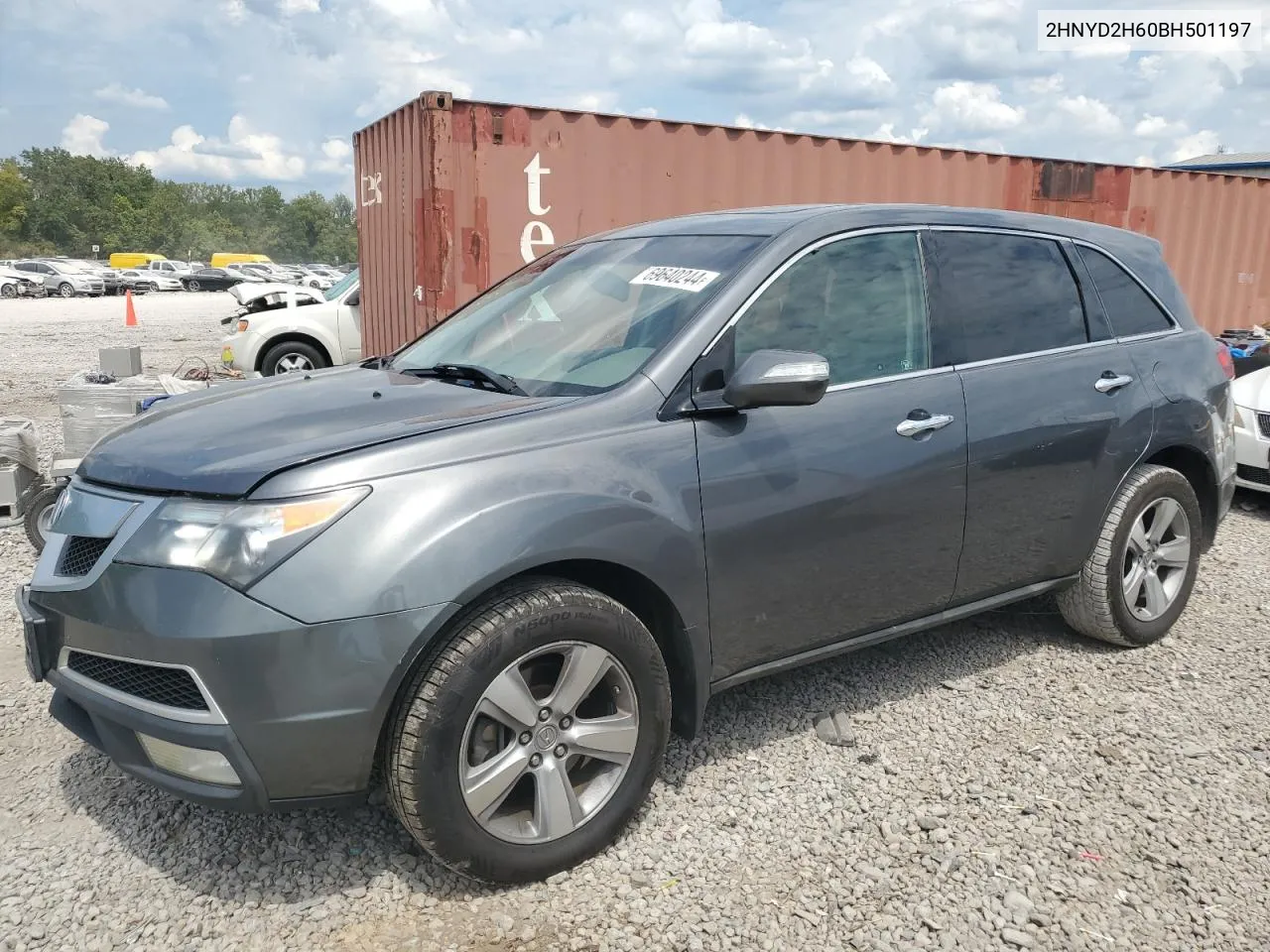 2011 Acura Mdx Technology VIN: 2HNYD2H60BH501197 Lot: 69640244