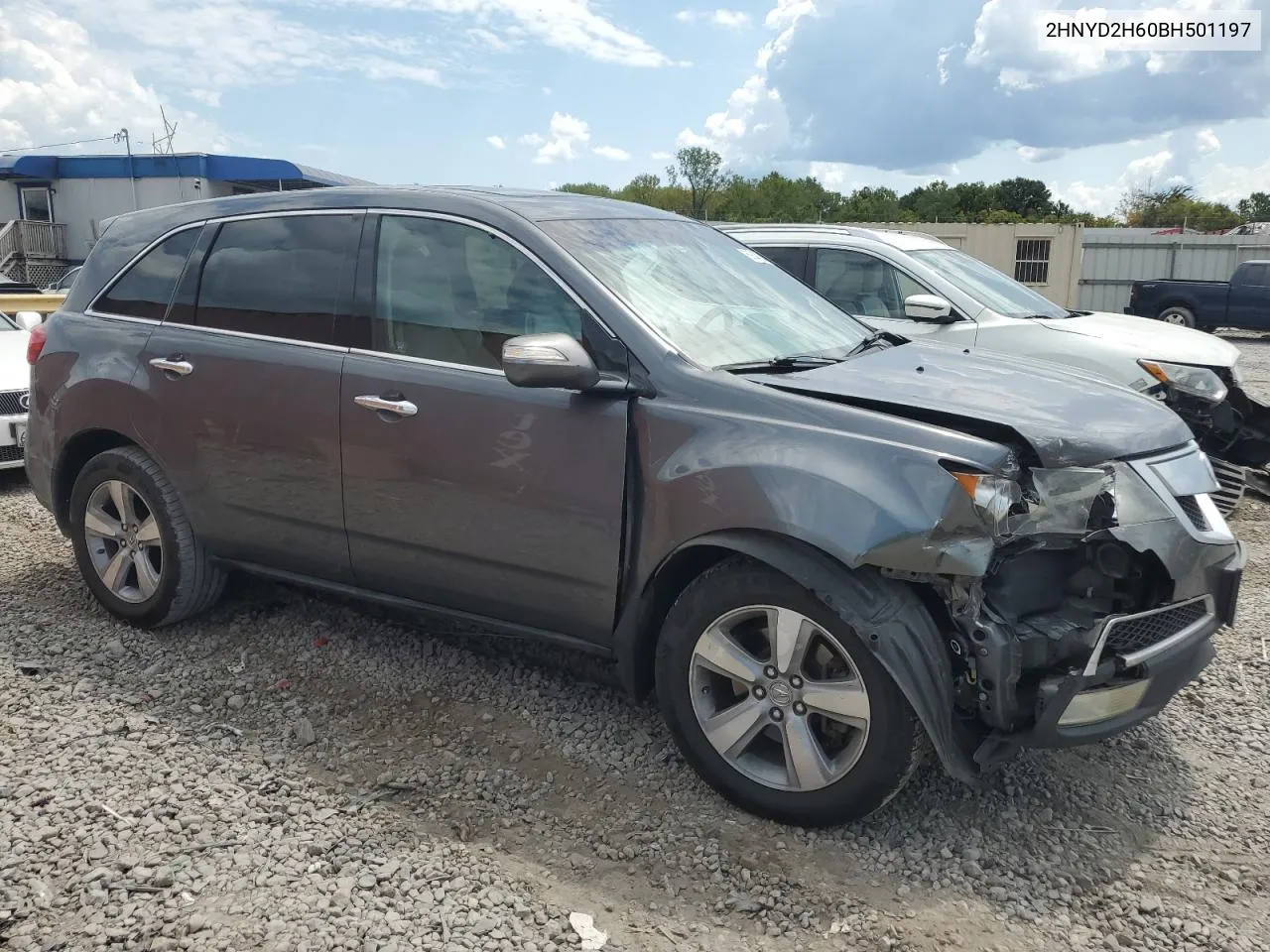 2011 Acura Mdx Technology VIN: 2HNYD2H60BH501197 Lot: 69640244