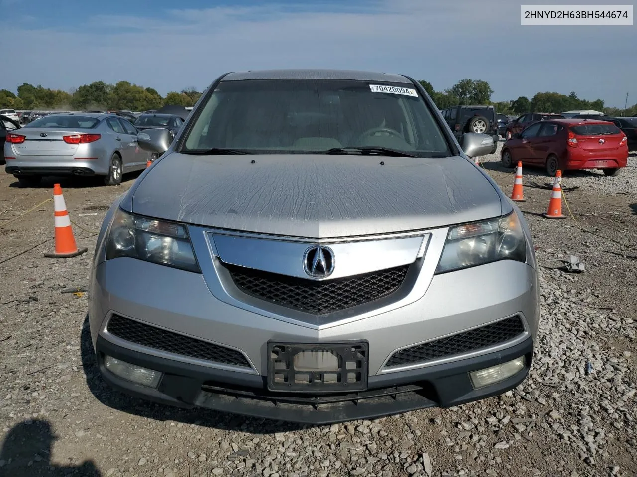 2011 Acura Mdx Technology VIN: 2HNYD2H63BH544674 Lot: 70420094