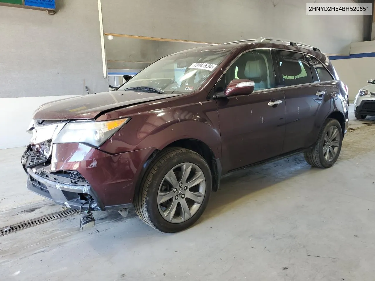 2011 Acura Mdx Advance VIN: 2HNYD2H54BH520651 Lot: 70445534