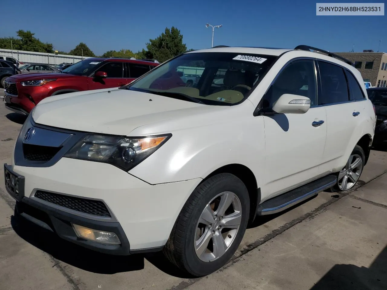 2011 Acura Mdx Technology VIN: 2HNYD2H68BH523531 Lot: 70680264