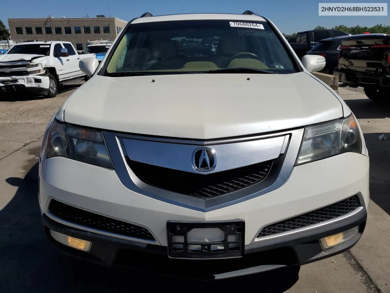 2011 Acura Mdx Technology VIN: 2HNYD2H68BH523531 Lot: 70680264