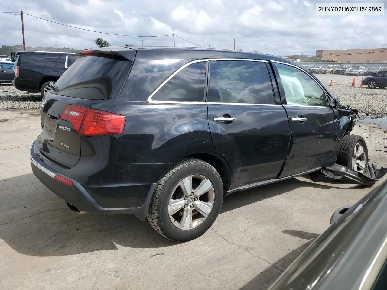 2011 Acura Mdx Technology VIN: 2HNYD2H6XBH549869 Lot: 71489754