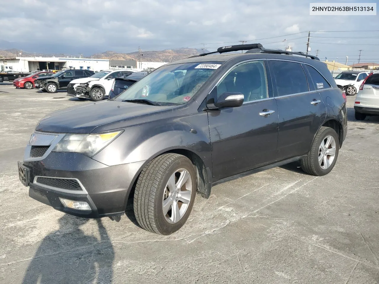 2011 Acura Mdx Technology VIN: 2HNYD2H63BH513134 Lot: 72390464