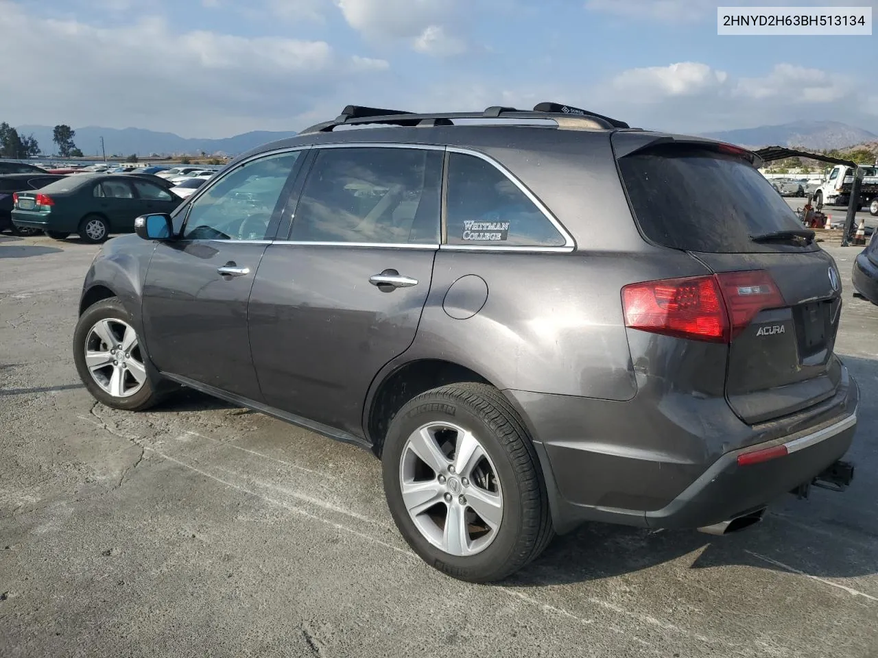 2011 Acura Mdx Technology VIN: 2HNYD2H63BH513134 Lot: 72390464