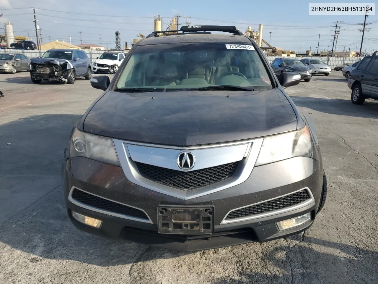 2011 Acura Mdx Technology VIN: 2HNYD2H63BH513134 Lot: 72390464