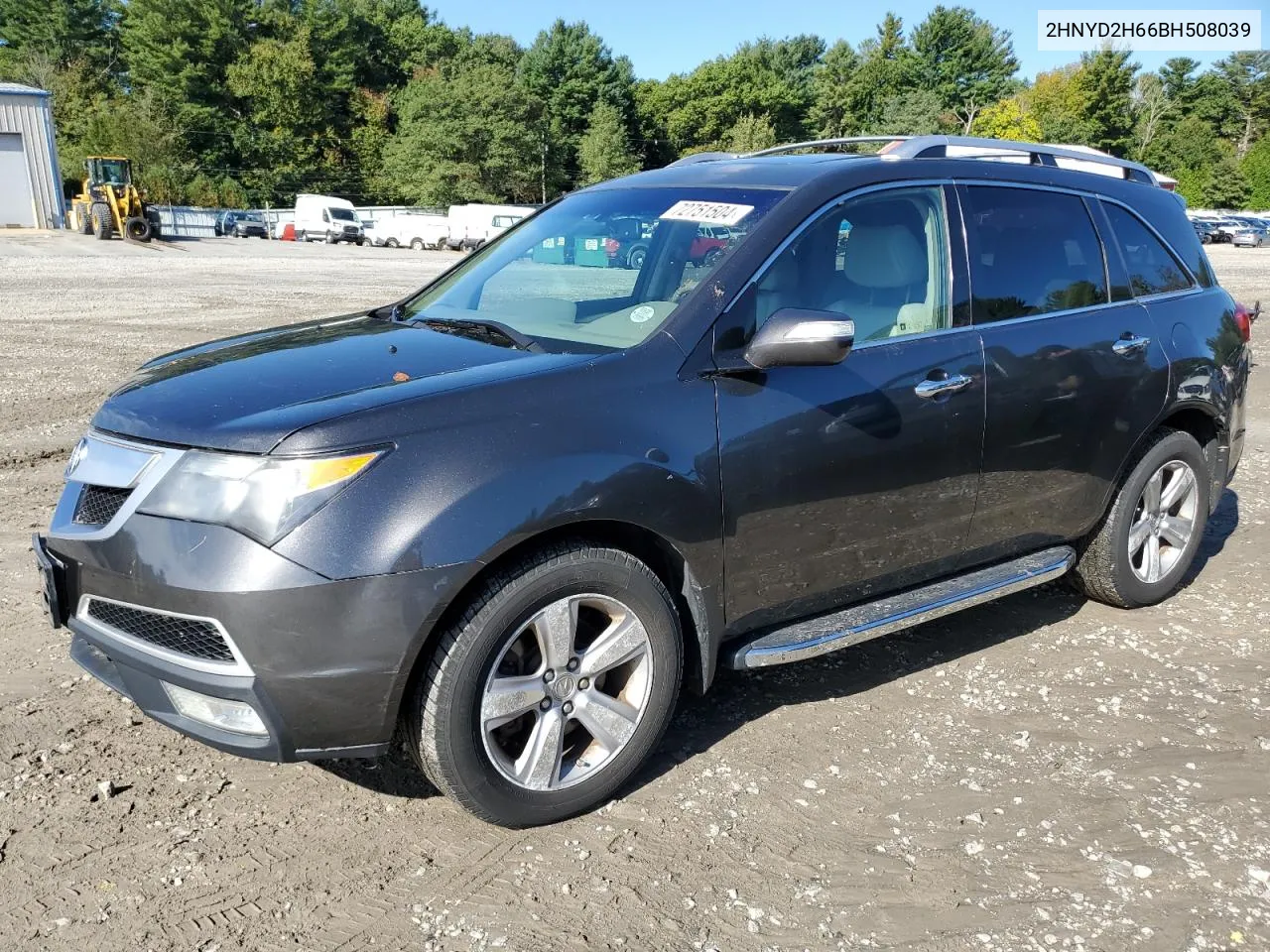 2011 Acura Mdx Technology VIN: 2HNYD2H66BH508039 Lot: 72751504