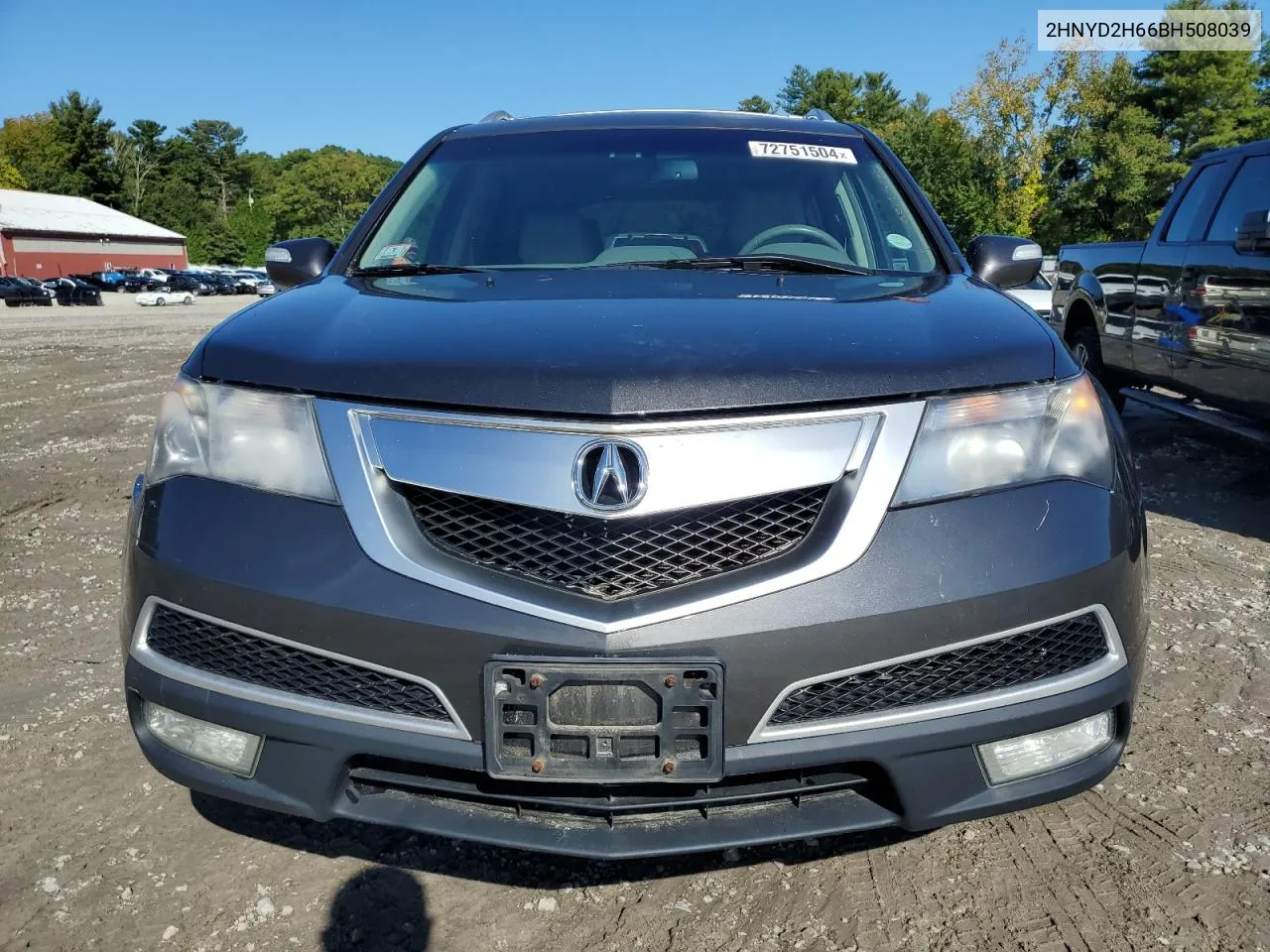 2011 Acura Mdx Technology VIN: 2HNYD2H66BH508039 Lot: 72751504