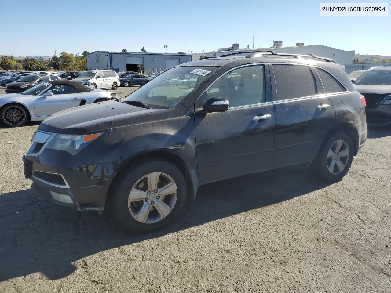 2011 Acura Mdx Technology VIN: 2HNYD2H60BH520994 Lot: 72927734