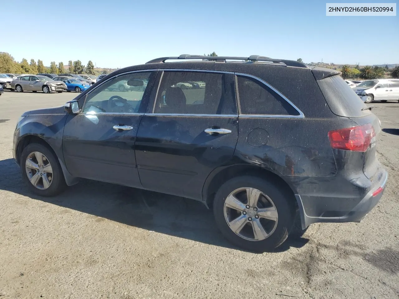 2011 Acura Mdx Technology VIN: 2HNYD2H60BH520994 Lot: 72927734