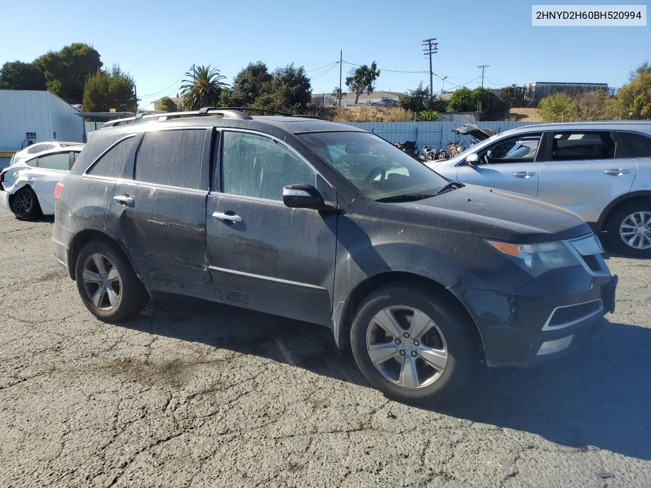 2HNYD2H60BH520994 2011 Acura Mdx Technology