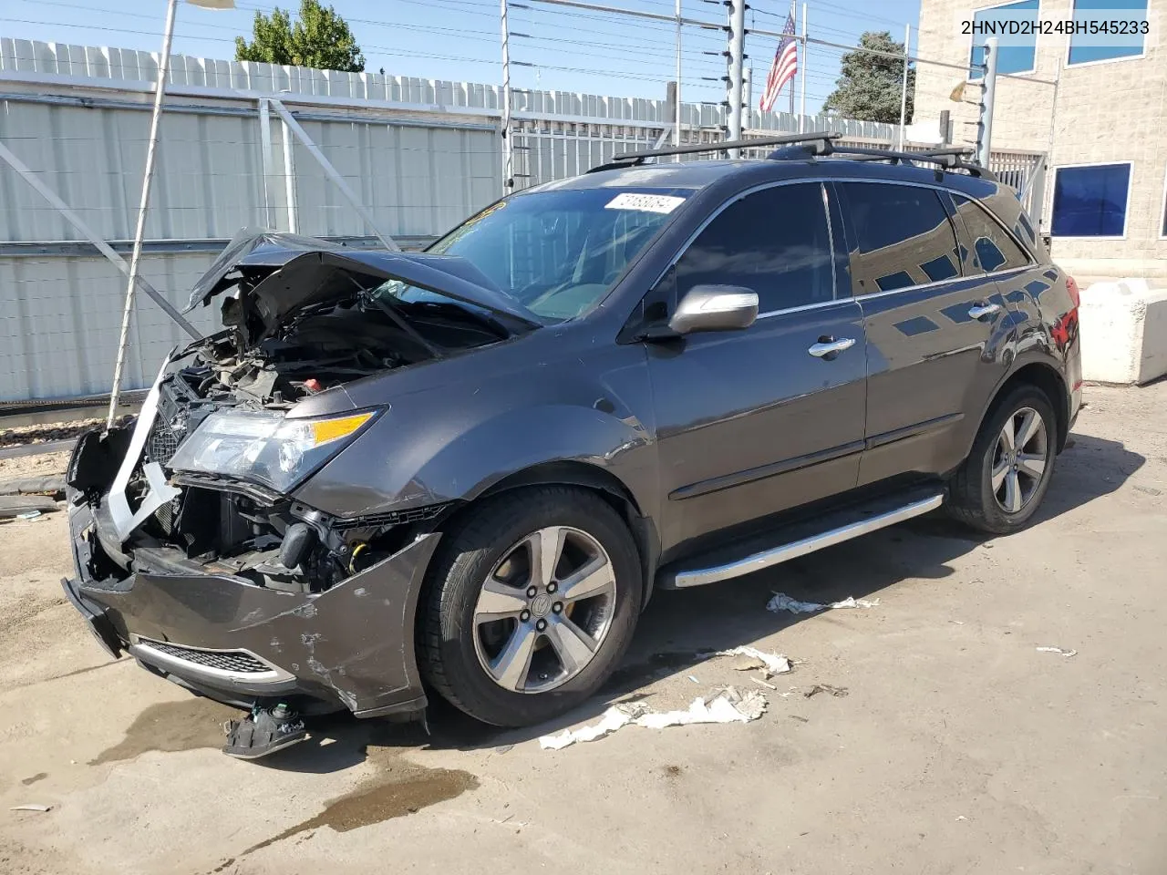 2011 Acura Mdx VIN: 2HNYD2H24BH545233 Lot: 73183084