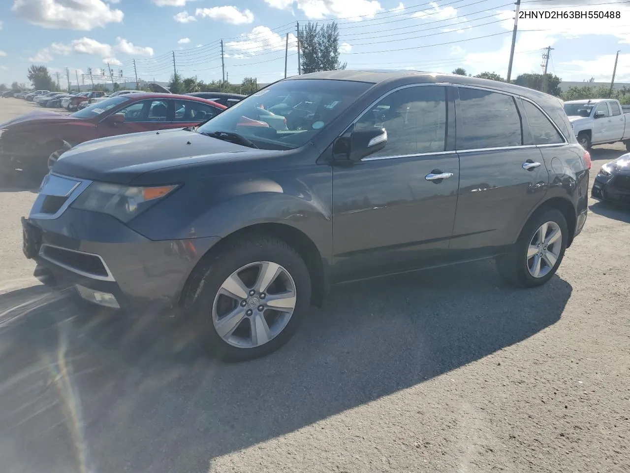 2011 Acura Mdx Technology VIN: 2HNYD2H63BH550488 Lot: 73202434