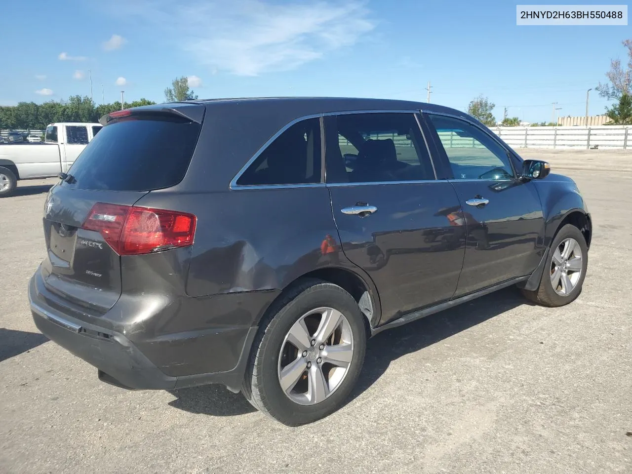 2011 Acura Mdx Technology VIN: 2HNYD2H63BH550488 Lot: 73202434