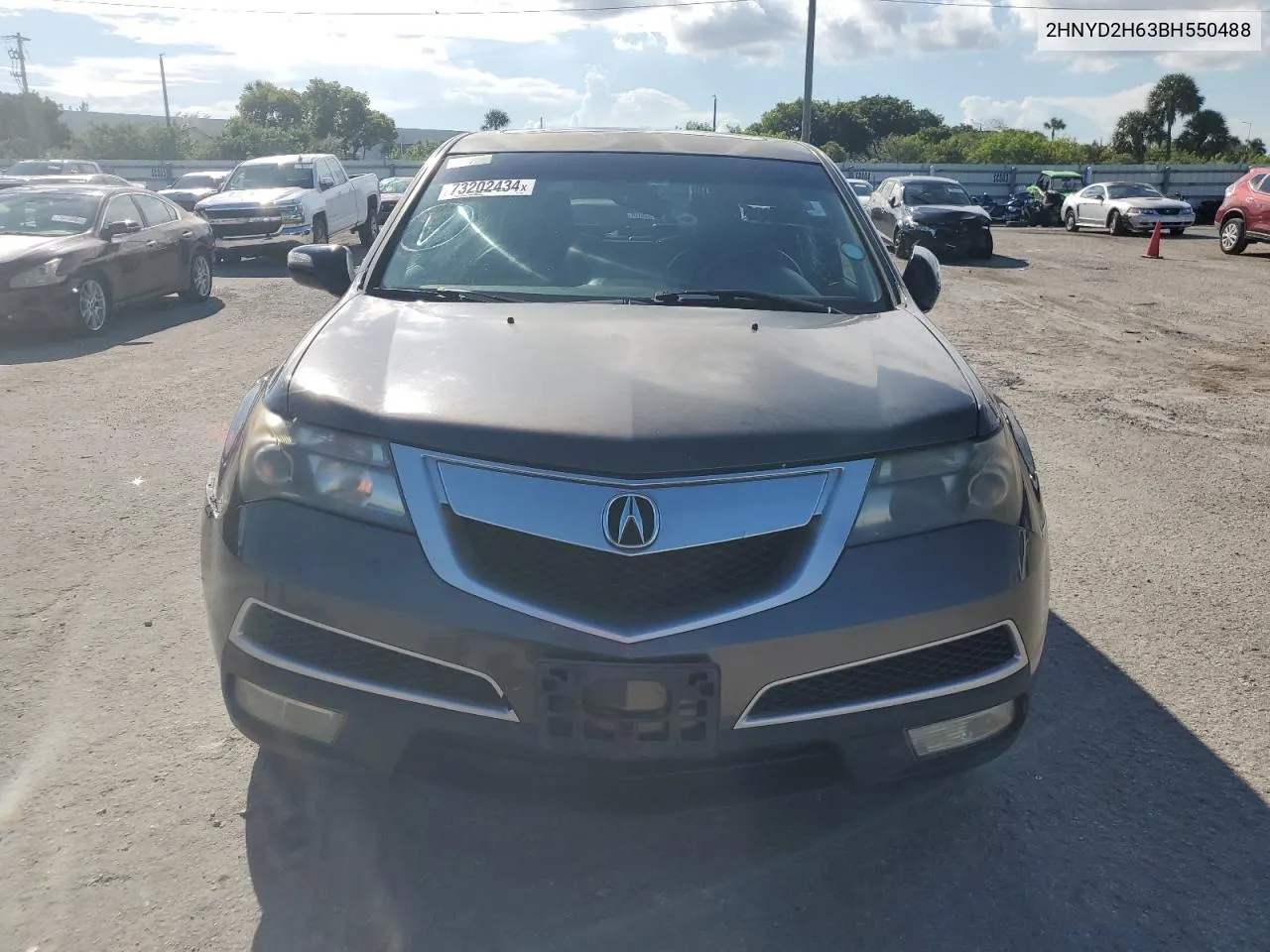 2011 Acura Mdx Technology VIN: 2HNYD2H63BH550488 Lot: 73202434