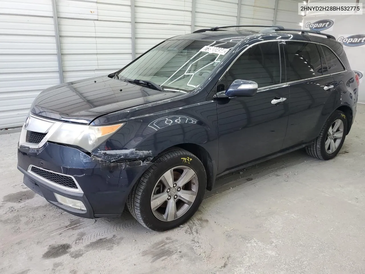 2011 Acura Mdx VIN: 2HNYD2H28BH532775 Lot: 73500494