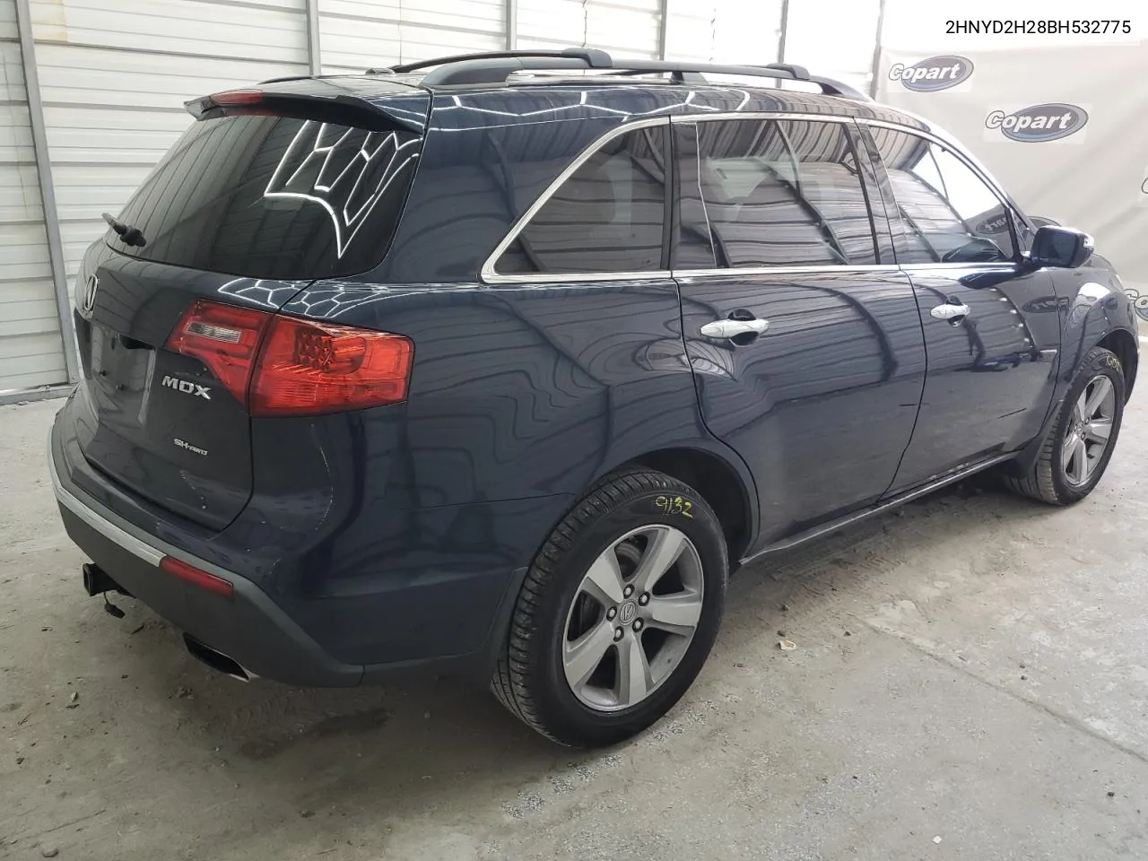 2011 Acura Mdx VIN: 2HNYD2H28BH532775 Lot: 73500494