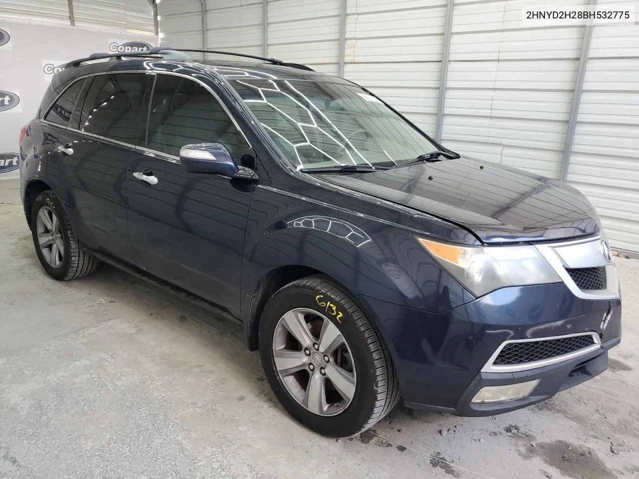 2011 Acura Mdx VIN: 2HNYD2H28BH532775 Lot: 73500494