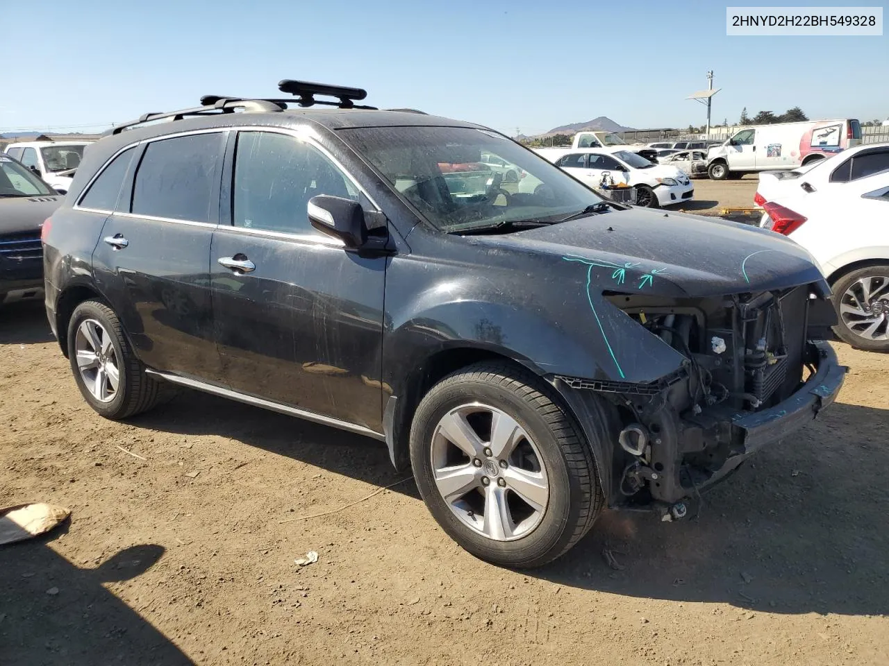 2011 Acura Mdx VIN: 2HNYD2H22BH549328 Lot: 73602014