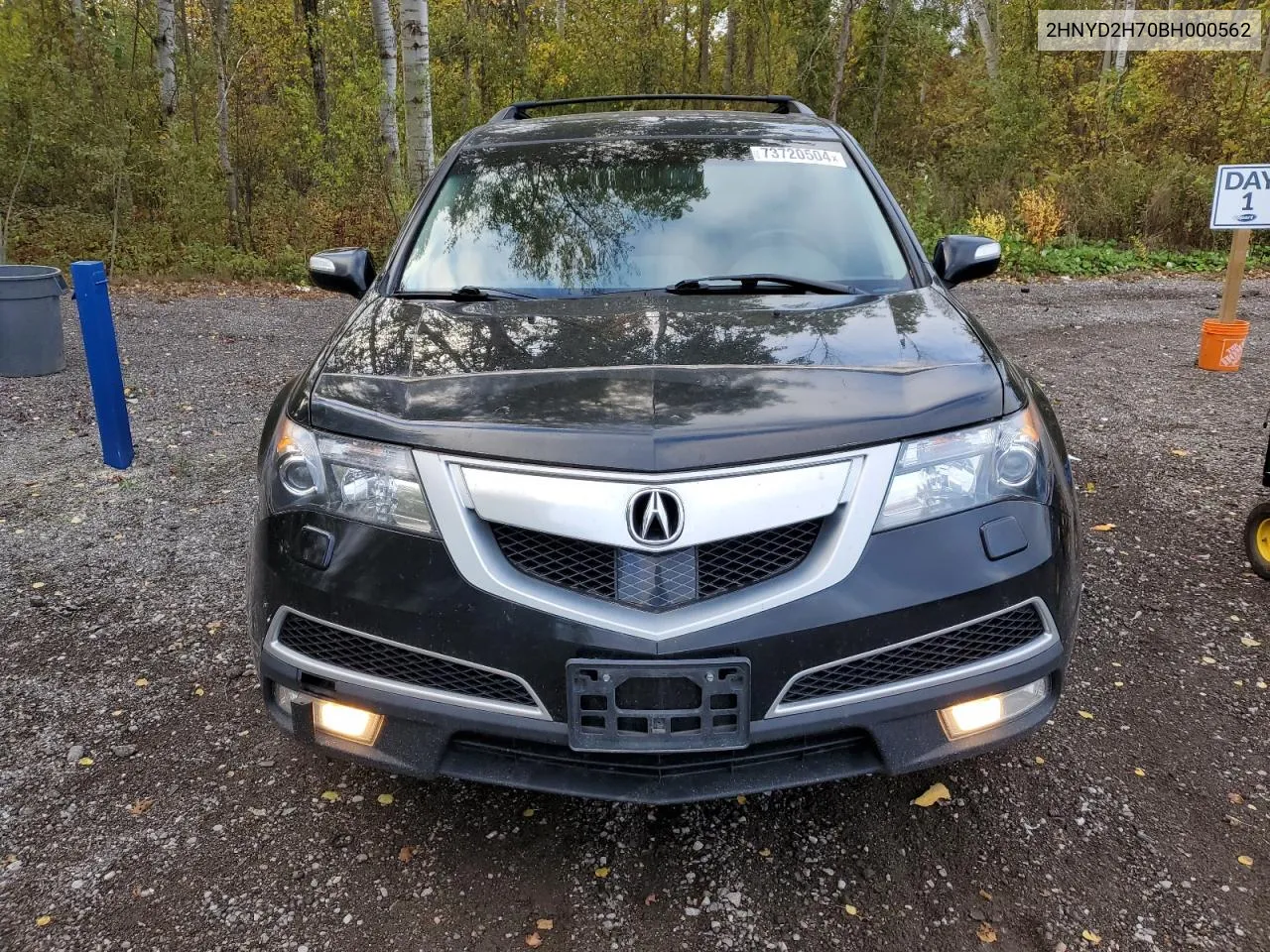 2011 Acura Mdx Advance VIN: 2HNYD2H70BH000562 Lot: 73720504