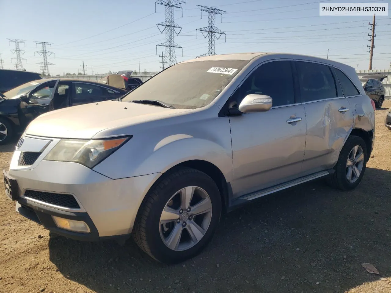 2011 Acura Mdx Technology VIN: 2HNYD2H66BH530378 Lot: 74062564