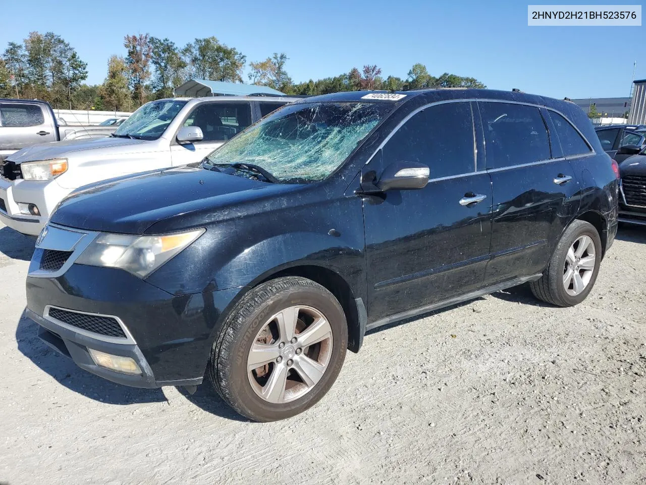 2011 Acura Mdx VIN: 2HNYD2H21BH523576 Lot: 74062834