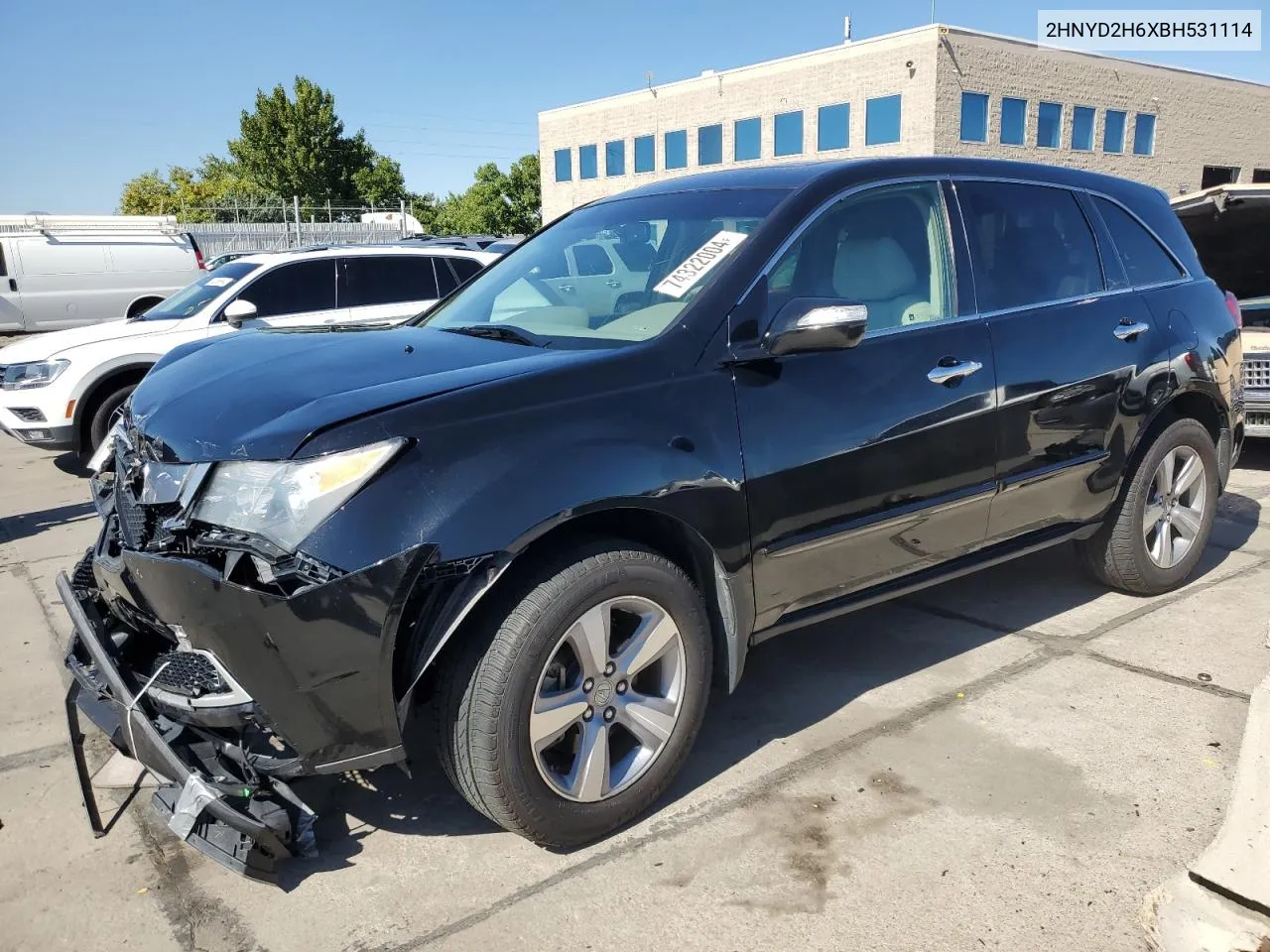 2011 Acura Mdx Technology VIN: 2HNYD2H6XBH531114 Lot: 74322004