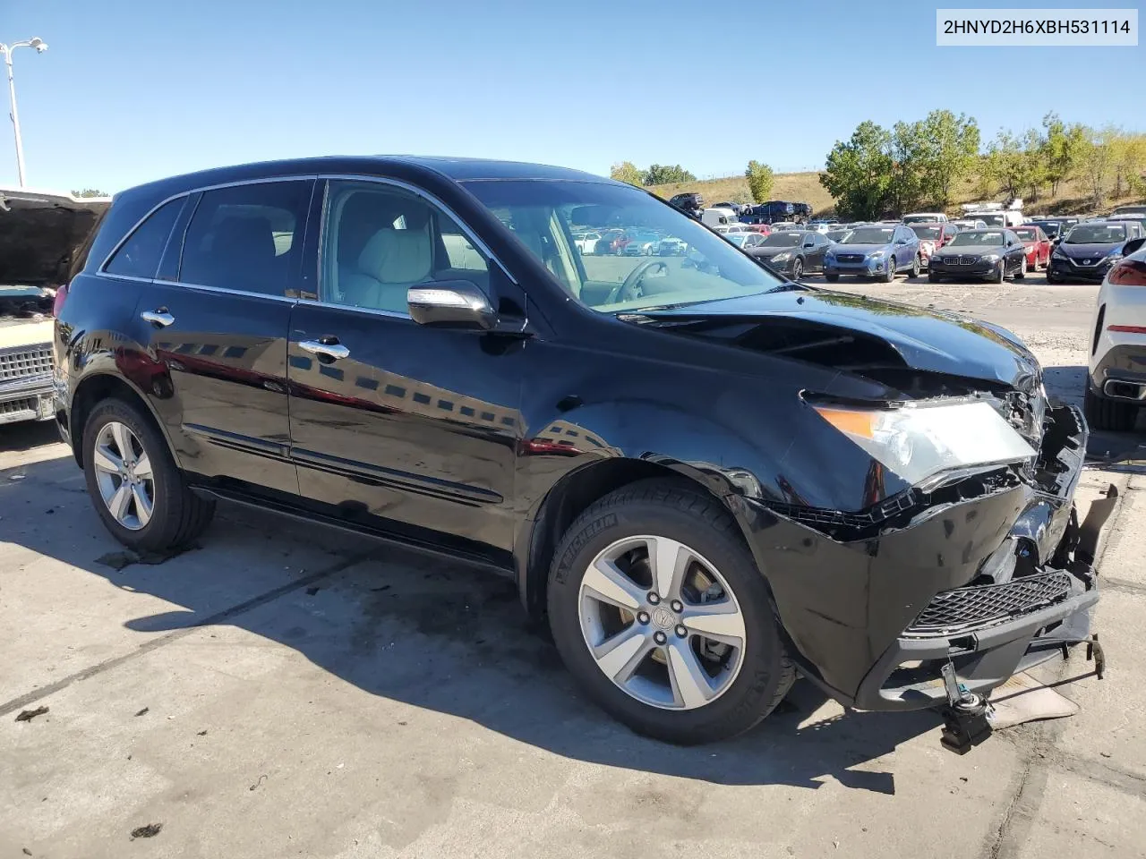 2011 Acura Mdx Technology VIN: 2HNYD2H6XBH531114 Lot: 74322004