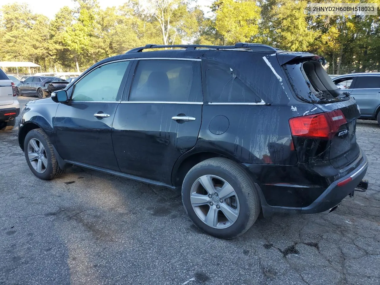 2011 Acura Mdx Technology VIN: 2HNYD2H60BH518033 Lot: 74547524