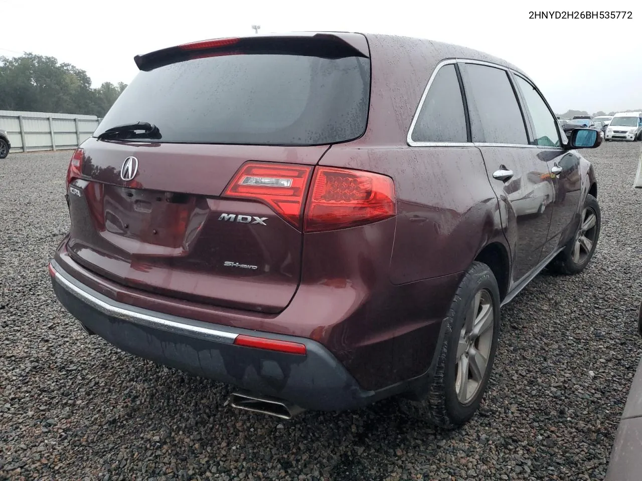 2011 Acura Mdx VIN: 2HNYD2H26BH535772 Lot: 74549174