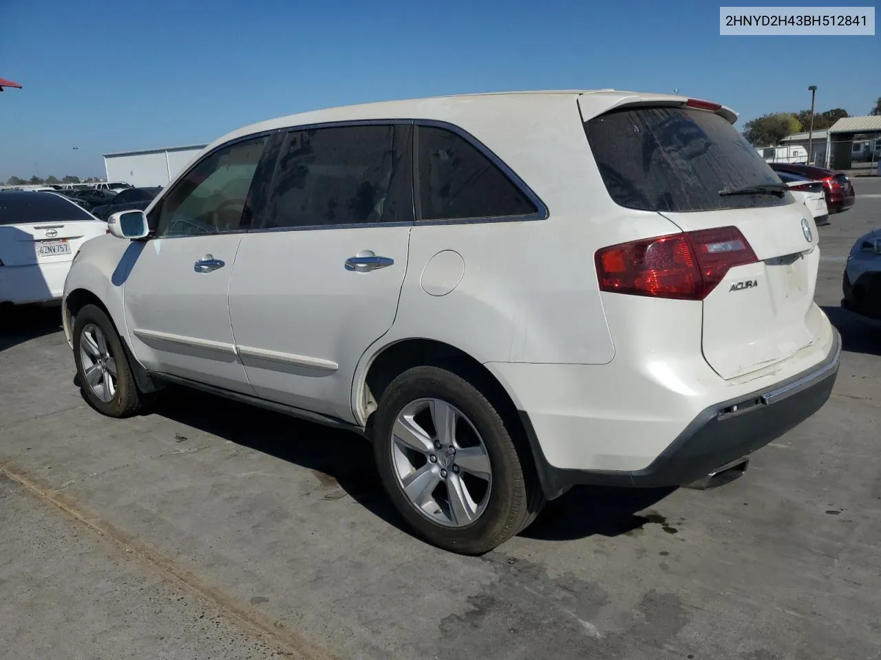 2011 Acura Mdx Technology VIN: 2HNYD2H43BH512841 Lot: 74635734