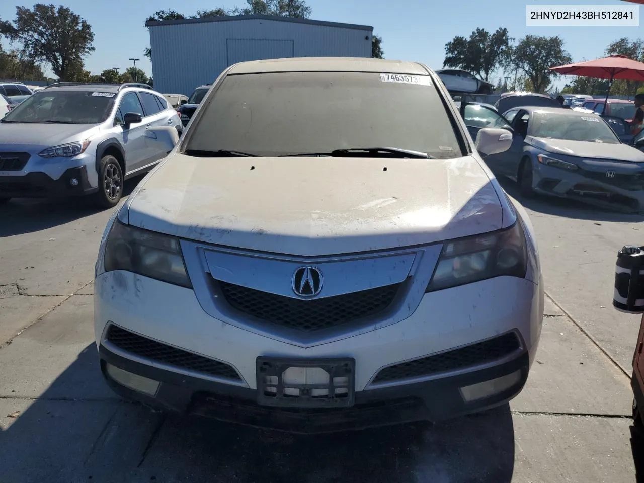 2011 Acura Mdx Technology VIN: 2HNYD2H43BH512841 Lot: 74635734