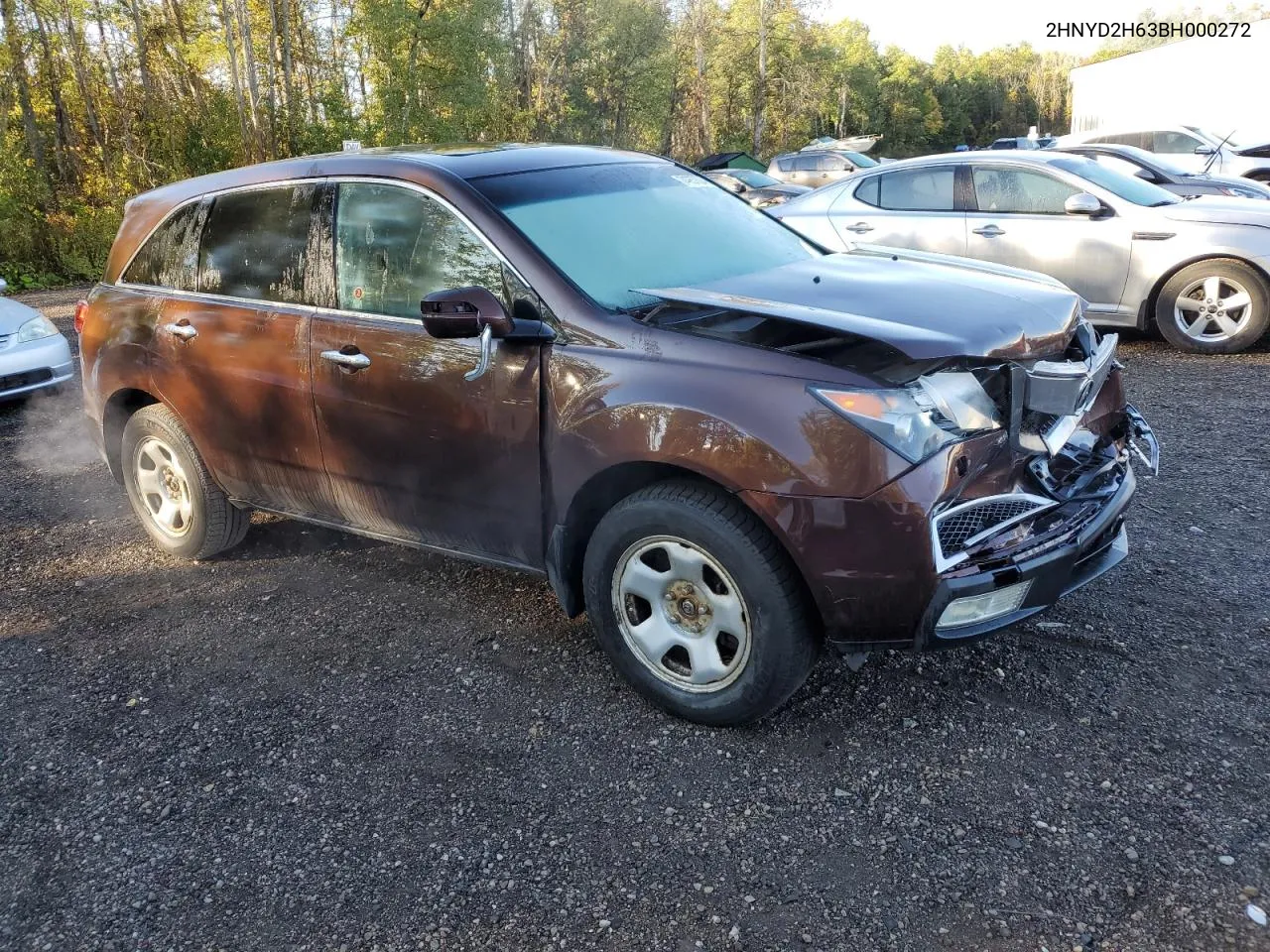 2011 Acura Mdx Technology VIN: 2HNYD2H63BH000272 Lot: 74957624