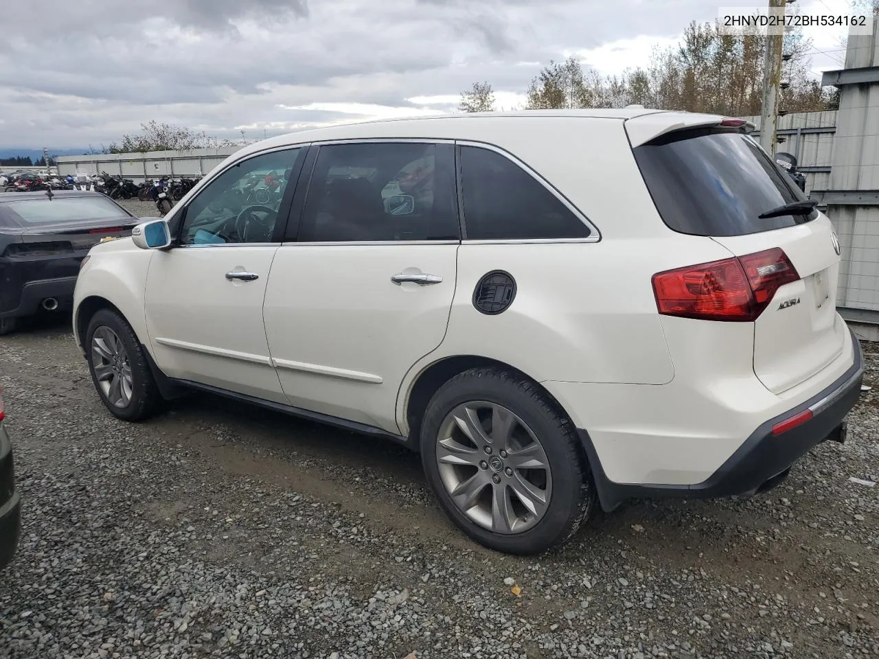 2011 Acura Mdx Advance VIN: 2HNYD2H72BH534162 Lot: 75368634