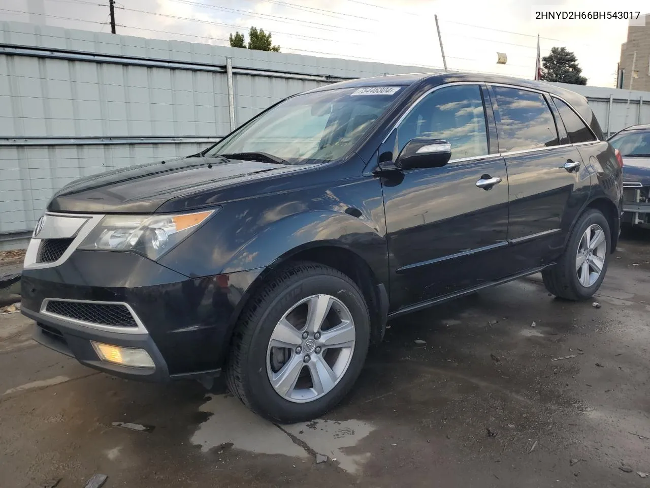 2011 Acura Mdx Technology VIN: 2HNYD2H66BH543017 Lot: 75446304