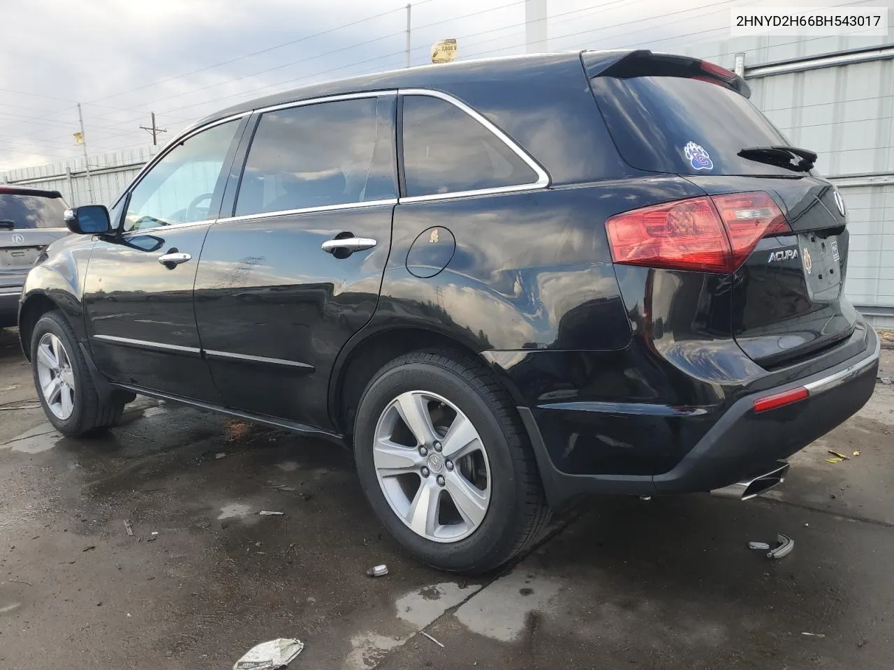 2011 Acura Mdx Technology VIN: 2HNYD2H66BH543017 Lot: 75446304