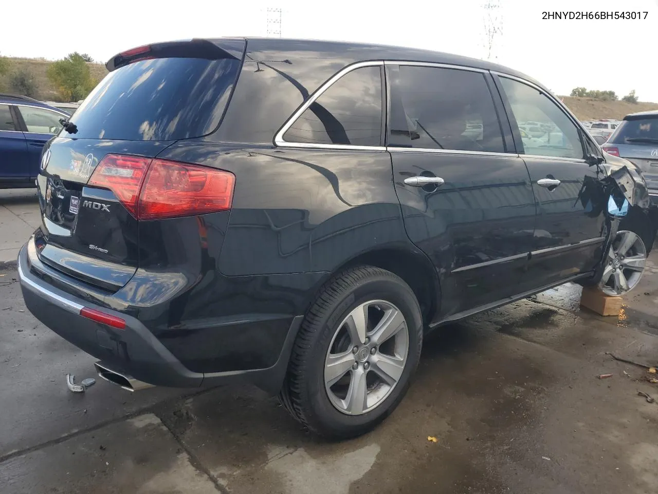 2011 Acura Mdx Technology VIN: 2HNYD2H66BH543017 Lot: 75446304