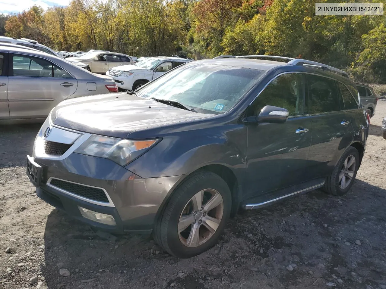 2011 Acura Mdx Technology VIN: 2HNYD2H4XBH542421 Lot: 75832904