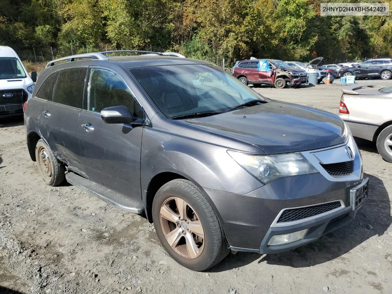 2011 Acura Mdx Technology VIN: 2HNYD2H4XBH542421 Lot: 75832904