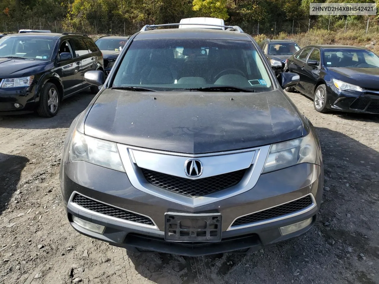 2011 Acura Mdx Technology VIN: 2HNYD2H4XBH542421 Lot: 75832904