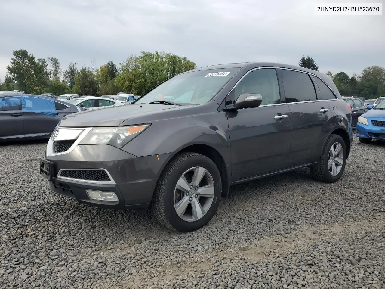 2011 Acura Mdx VIN: 2HNYD2H24BH523670 Lot: 75876054