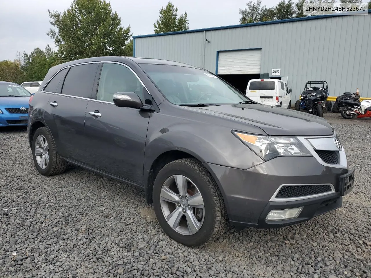 2011 Acura Mdx VIN: 2HNYD2H24BH523670 Lot: 75876054