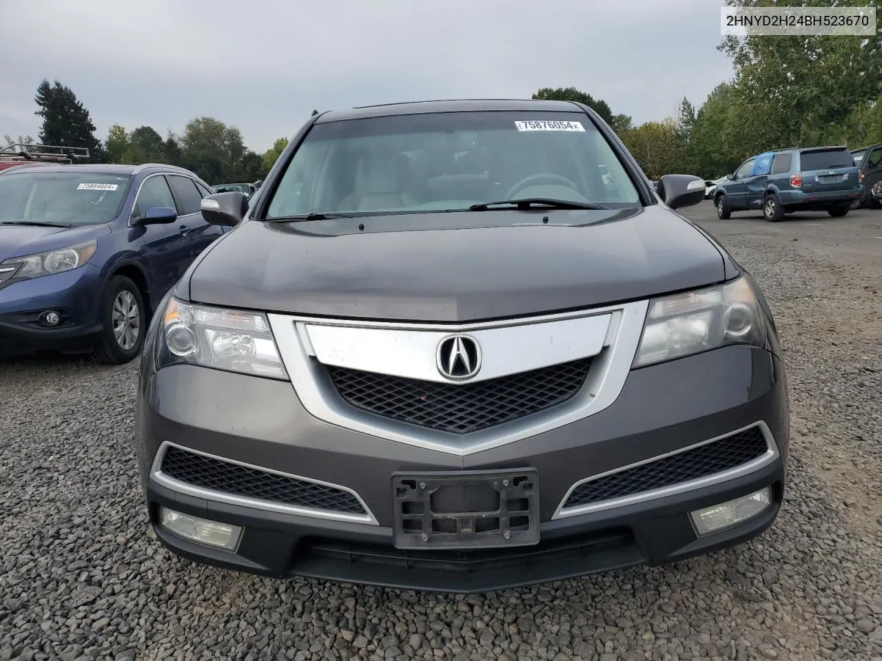 2011 Acura Mdx VIN: 2HNYD2H24BH523670 Lot: 75876054