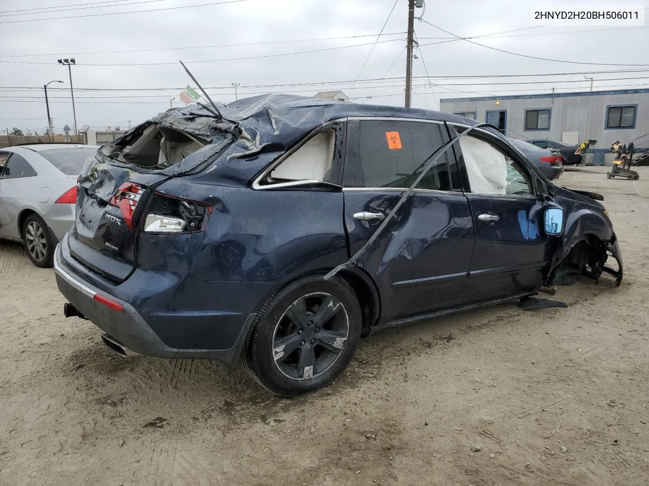 2011 Acura Mdx VIN: 2HNYD2H20BH506011 Lot: 76067134